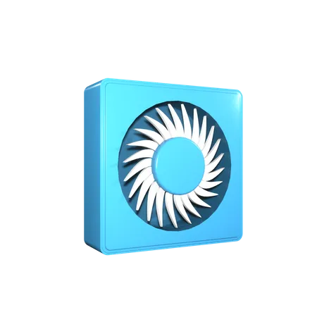 Ventilateur industriel  3D Icon