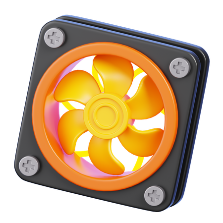 Ventilateur d'ordinateur  3D Icon