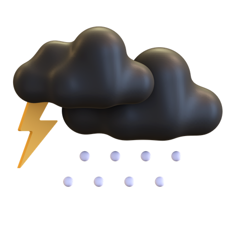 Tormenta de nieve clima  3D Illustration