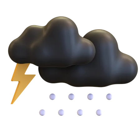 Tormenta de nieve clima  3D Illustration