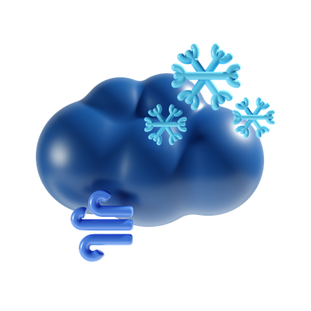 Vento nevado  3D Icon