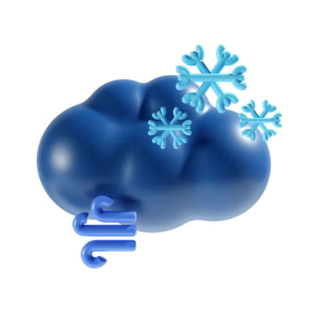 Vento nevado  3D Icon