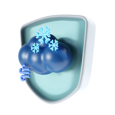 Vento nevado  3D Icon