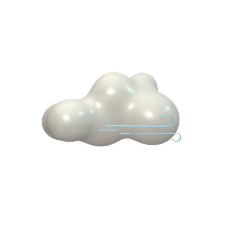 Vento nublado  3D Icon