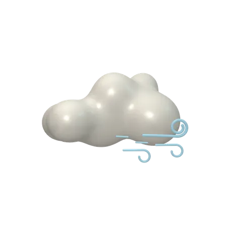 Vento nublado  3D Icon