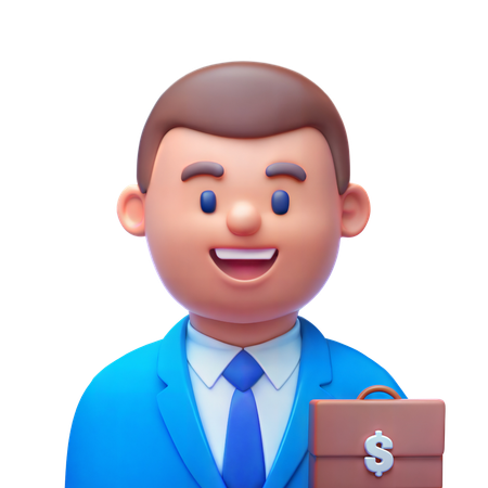 Venture Capitalist with Investment Portfolio  3D Icon