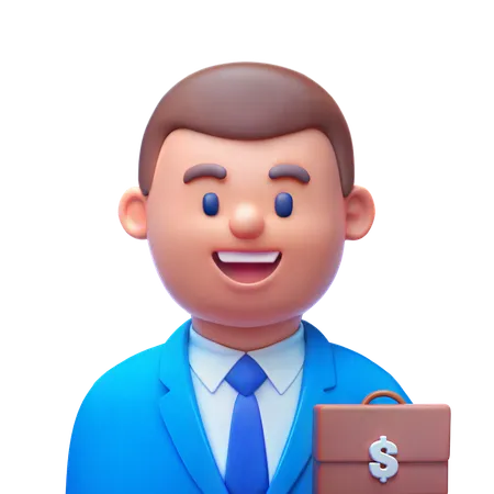 Venture Capitalist with Investment Portfolio  3D Icon