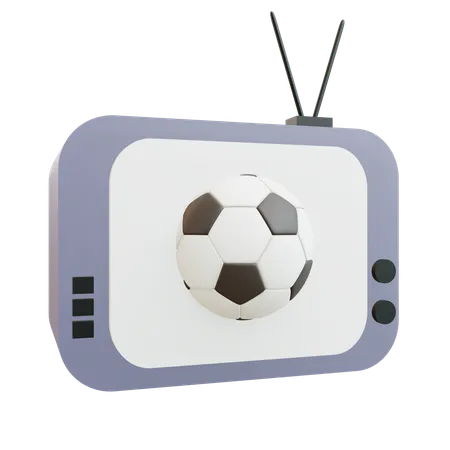 Ver partido de futbol  3D Icon