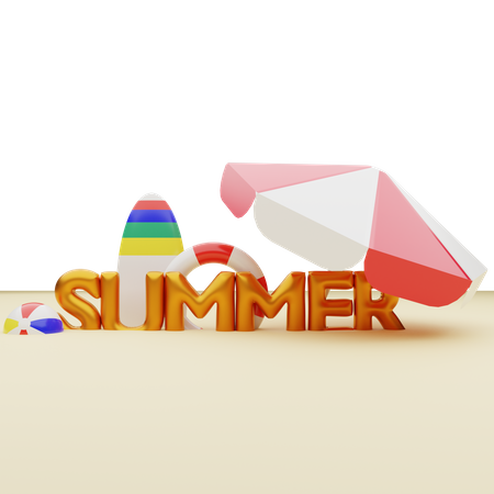 Verano  3D Illustration