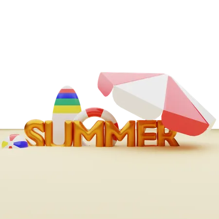 Verano  3D Illustration