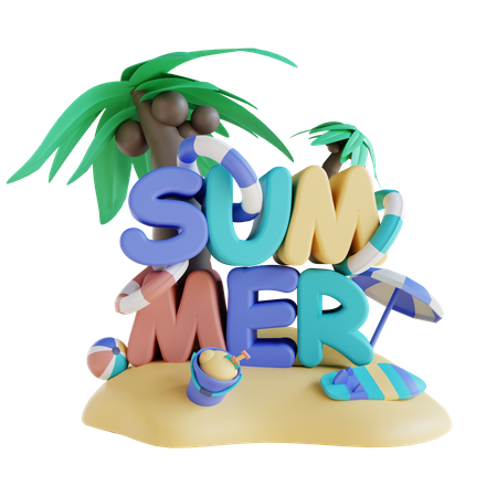 Verano  3D Illustration