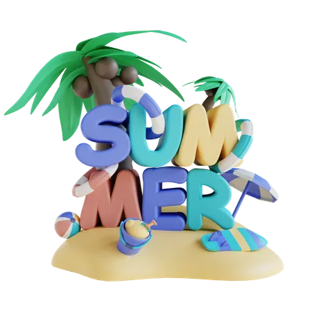 Verano  3D Illustration