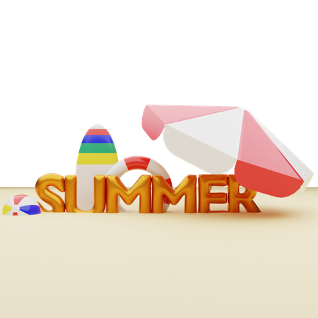 Verão  3D Illustration