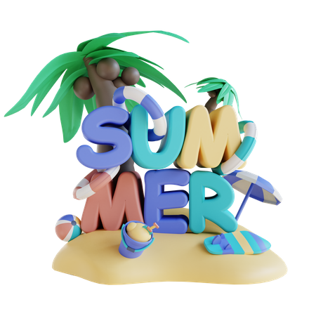 Verão  3D Illustration