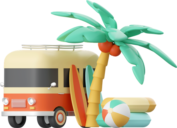 Verão de  3D Illustration