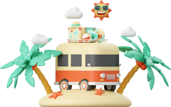 Verão de  3D Illustration