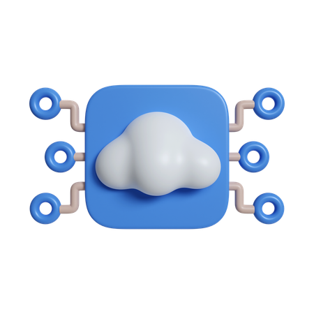 Verbindung zum Cloud-Computing herstellen  3D Icon