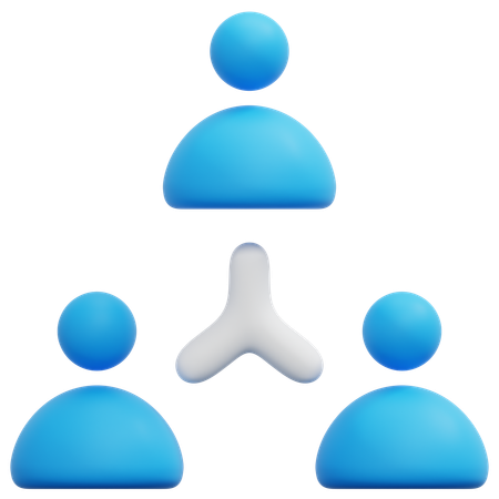 Verbindung zur Teamhierarchie  3D Icon
