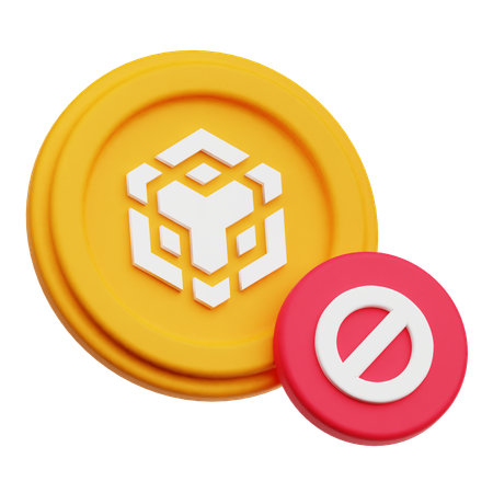 Verbot der Kryptomünze Binance  3D Icon
