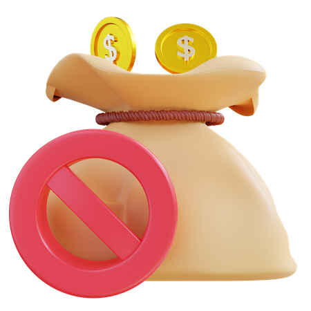 Verbot von Dollarmünzen  3D Icon