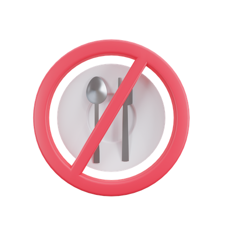 Verboten zu essen  3D Icon