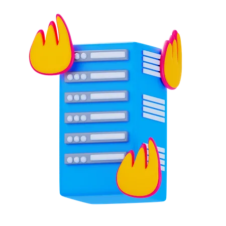 Server ausgebrannt  3D Icon