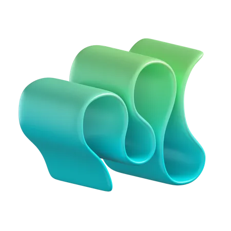 Verdrehte ebene Form  3D Icon