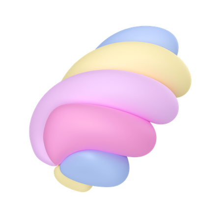 Verdrehter Marshmallow  3D Icon