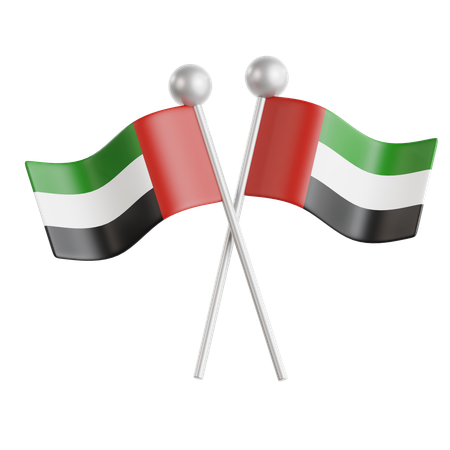 Flagge der Vereinigten Arabischen Emirate 1  3D Icon