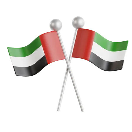 Flagge der Vereinigten Arabischen Emirate 1  3D Icon