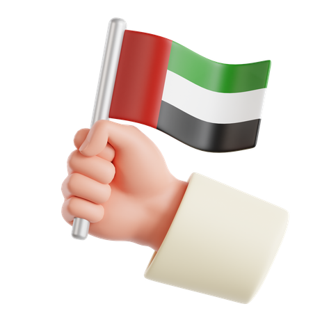 Flagge der Vereinigten Arabischen Emirate 2  3D Icon