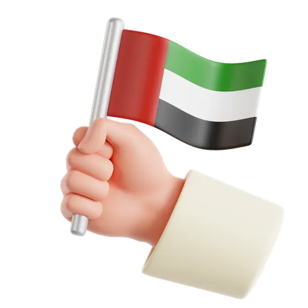 Flagge der Vereinigten Arabischen Emirate 2  3D Icon