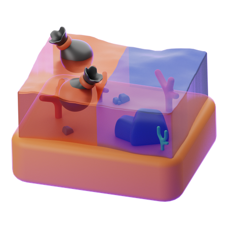 Wasserverschmutzung verhindern  3D Icon