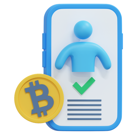 Verifica bitcoin  3D Icon