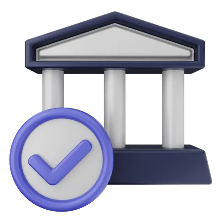 Verificação bancária  3D Icon