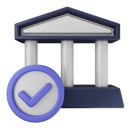 Verificação bancária  3D Icon