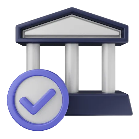 Verificação bancária  3D Icon