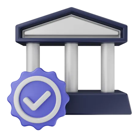 Verificação bancária  3D Icon