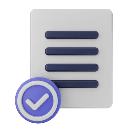 Verificação de arquivo  3D Icon
