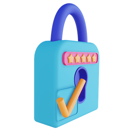 Verificação de bloqueio de senha  3D Icon