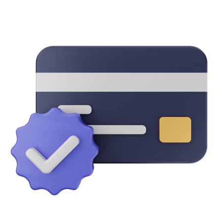 Verificação de cartão de credito  3D Icon