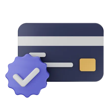 Verificação de cartão de credito  3D Icon