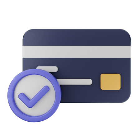 Verificação de cartão de credito  3D Icon