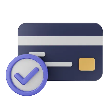 Verificação de cartão de credito  3D Icon