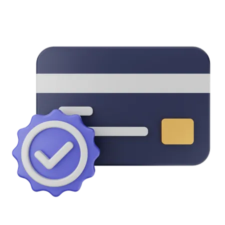 Verificação de cartão de credito  3D Icon