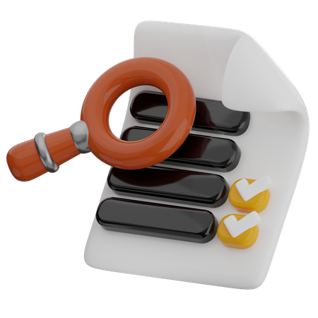 Verificação de documentos  3D Icon