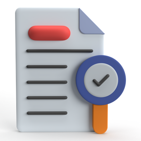 Verificação de documentos  3D Icon