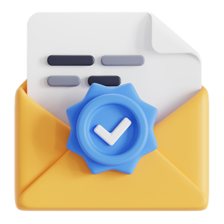 Verificação de e-mail  3D Icon