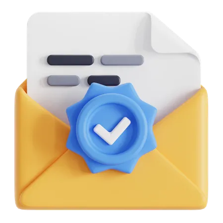 Verificação de e-mail  3D Icon