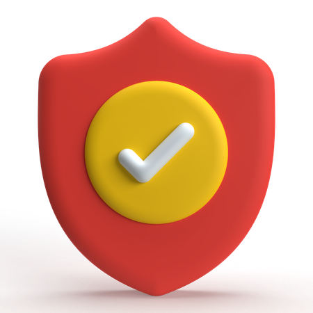 Verificação de escudo  3D Icon